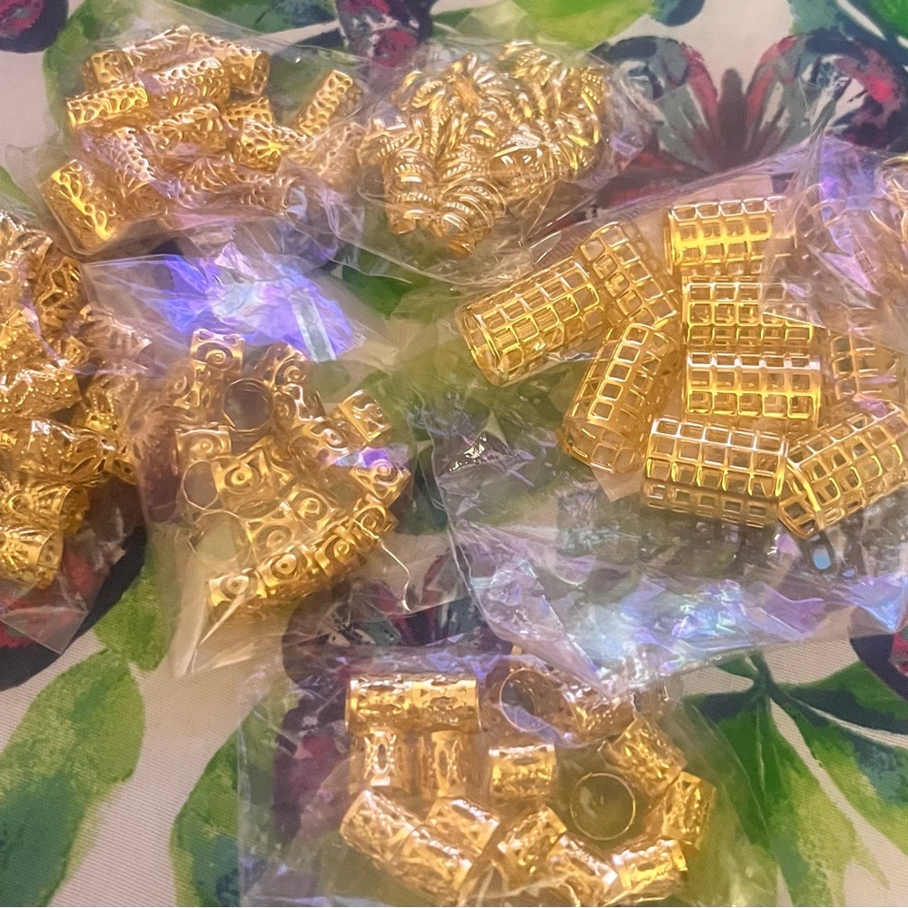 Gold Hair Cuffs Set